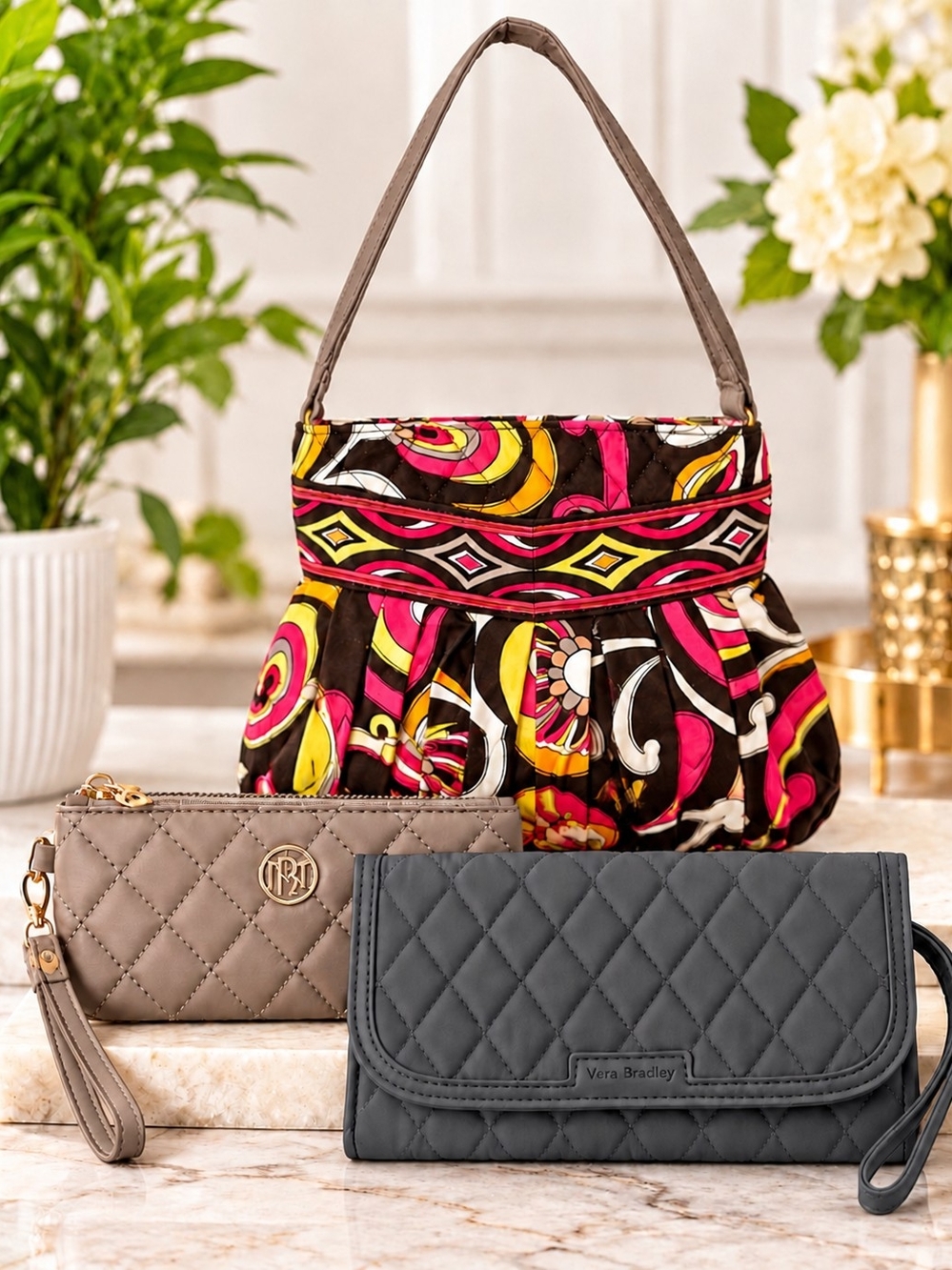 Bundle Of 3 Designer Bag And Wristlets - New/Preloved
